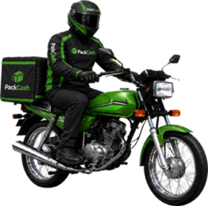 Entregador PackCash na CG 125